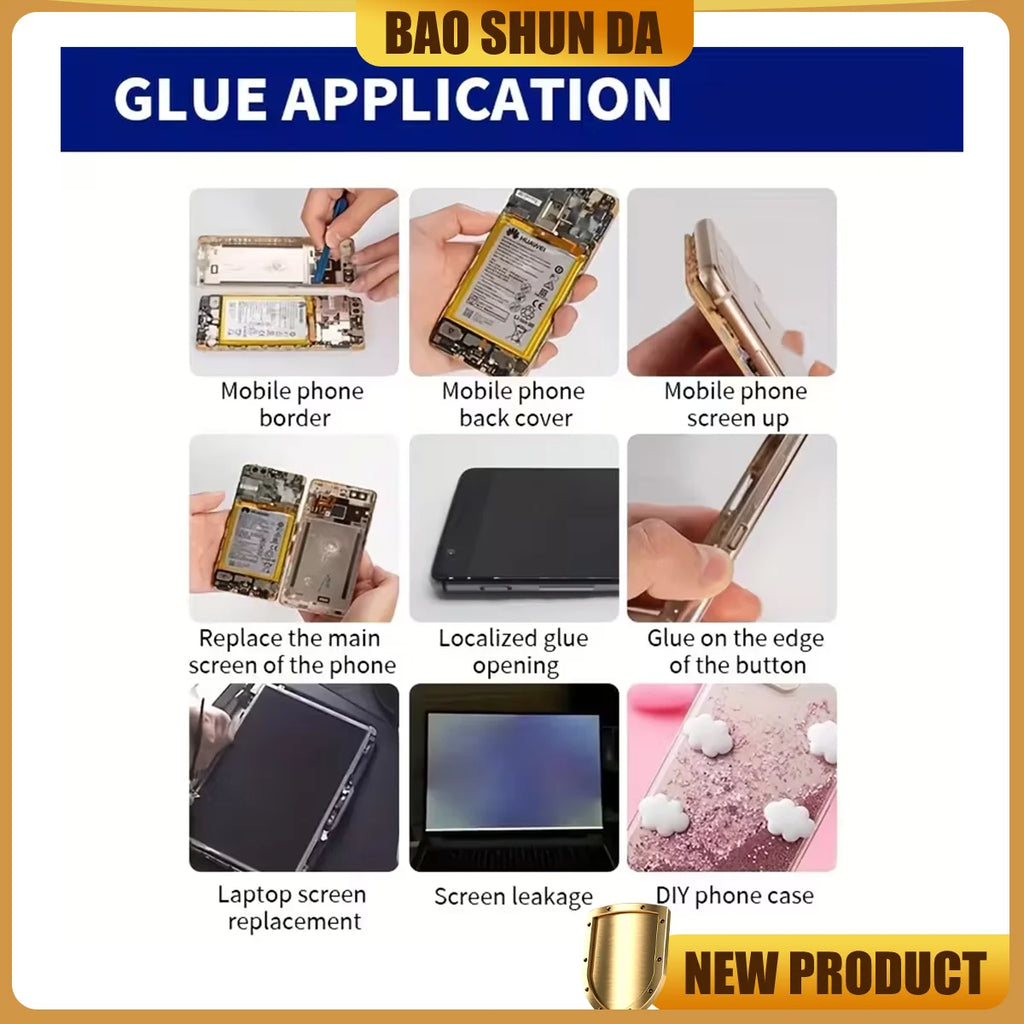 T7000 Upgrade Black Contact Cellphone Tablet Repair Adhesive,Strong Multifunctional liquid Glue T7000 Precision Applicator Glue