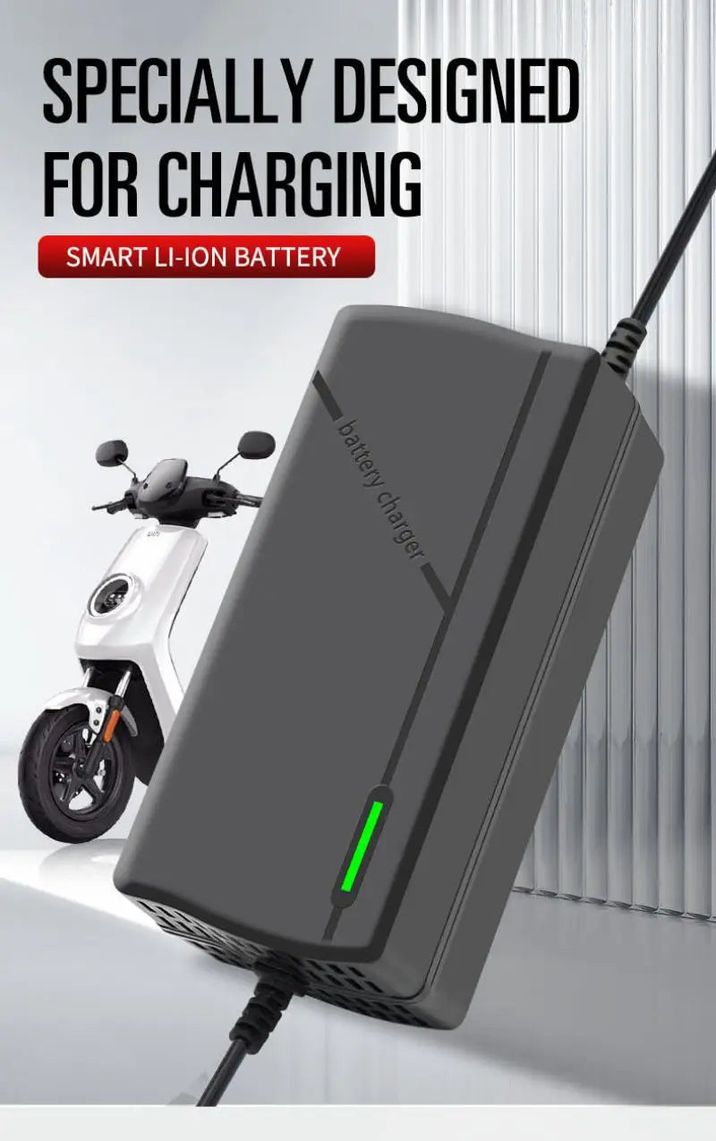 60V 72V 5A Lithium Battery Charger 67.2V 84V 5A Lithium Battery Pack 16S 20S 5A Smart Intelligent Fast Charging Chargers EU Plug