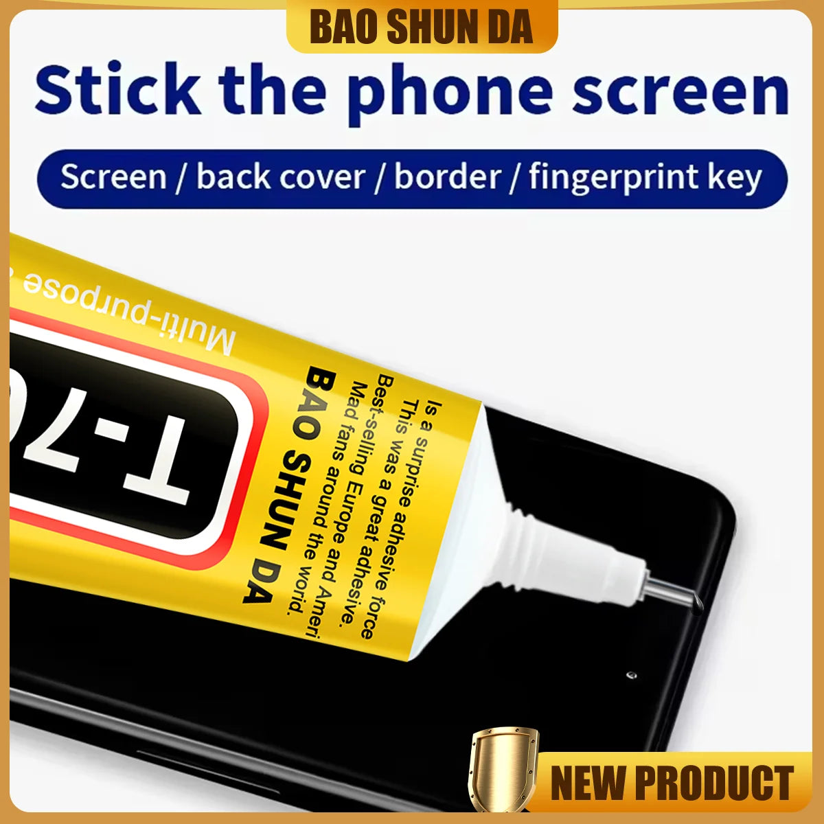 T7000 Upgrade Black Contact Cellphone Tablet Repair Adhesive,Strong Multifunctional liquid Glue T7000 Precision Applicator Glue